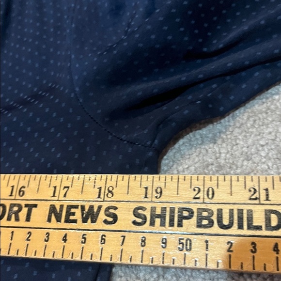 CAbi 5525 Polka Dot Tie Front Knot Blouse Navy Size Small - Picture 11 of 11